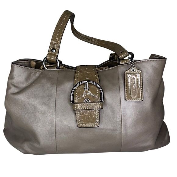 |EUC| COACH Soho Buckle Taupe Leather Hobo Handbag - August 2012 - Picture 1 of 10